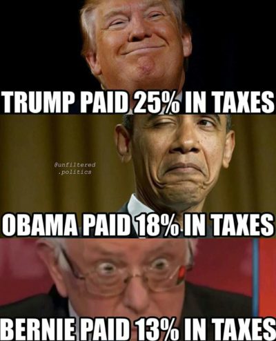 Trump, taxes, Obama, Bernie, Hillary, politics, Liberal