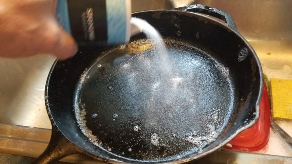 cast iron, salt, cleaning, SHTF, cooking, survival, prepper, preparedness