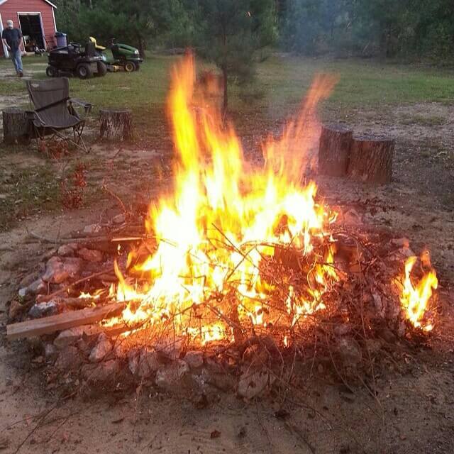 Bonfire with friends and family