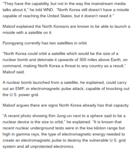 EMP, North Korea, article, except