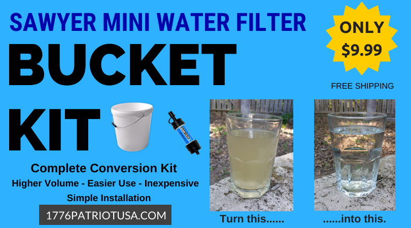 water, filter, Sawyer, bucket kit, SHTF, prepper, preparedness, survival