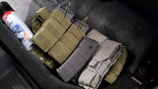 AR magazines, magazines in truck, AR magazine pouch, Gun Scrubber, stocking up