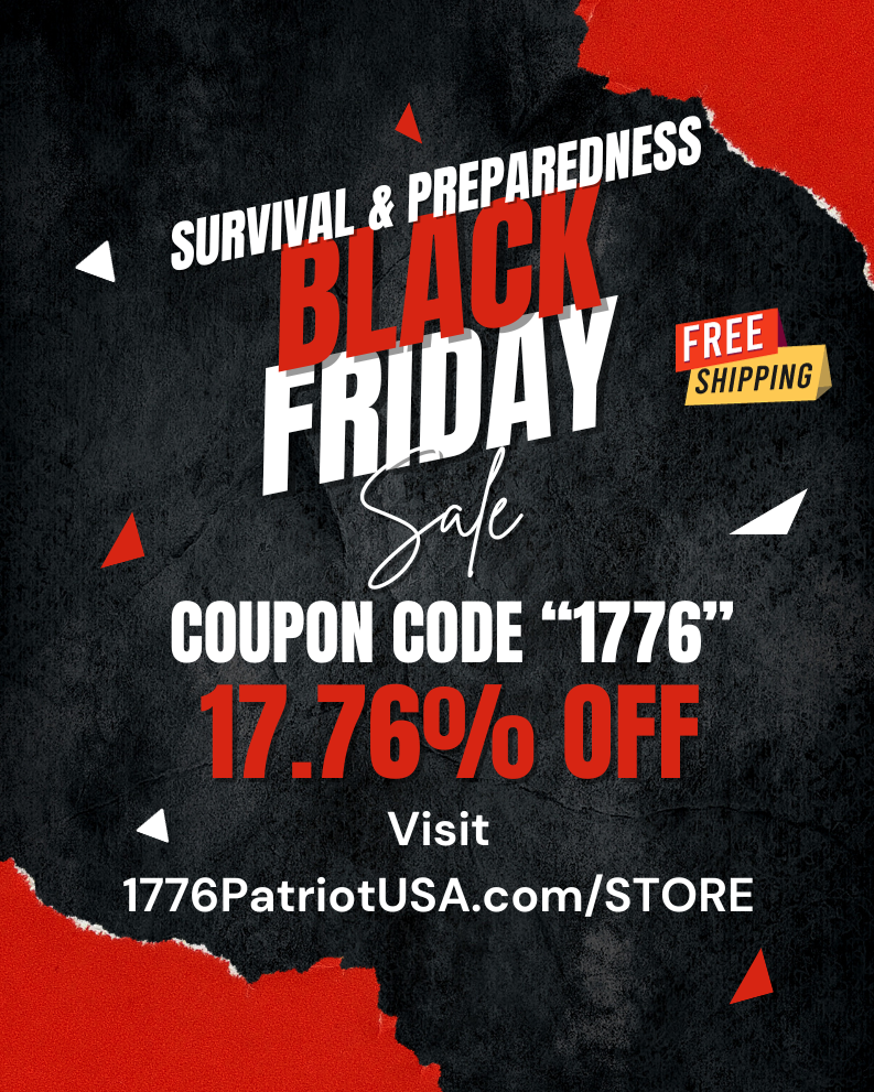 Black Friday, survival items, survival supplies, preps, deal alert, prepper, preparedness, survival, survivlist, shtf, Thanksgiving, sale, discount, 1776