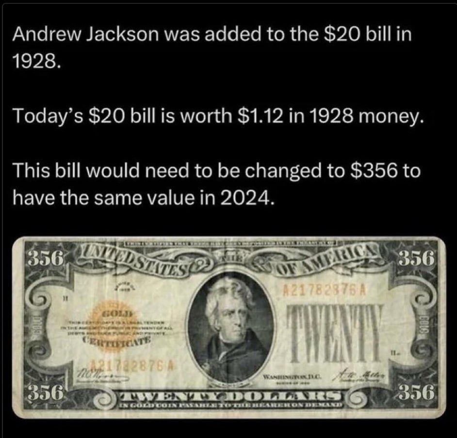 inflation, example, dollar, $20, economic collapse, 