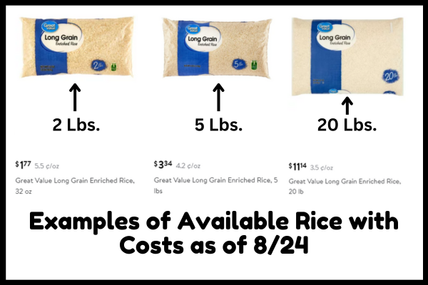 food storage, rice, rice price, affordable, preparedness, prepare, prep, prepper, 