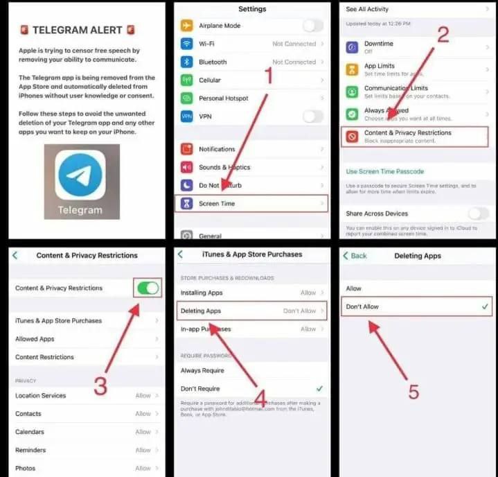 Telegram, instructions to keep on Apple products, Apple, censorship, how to
